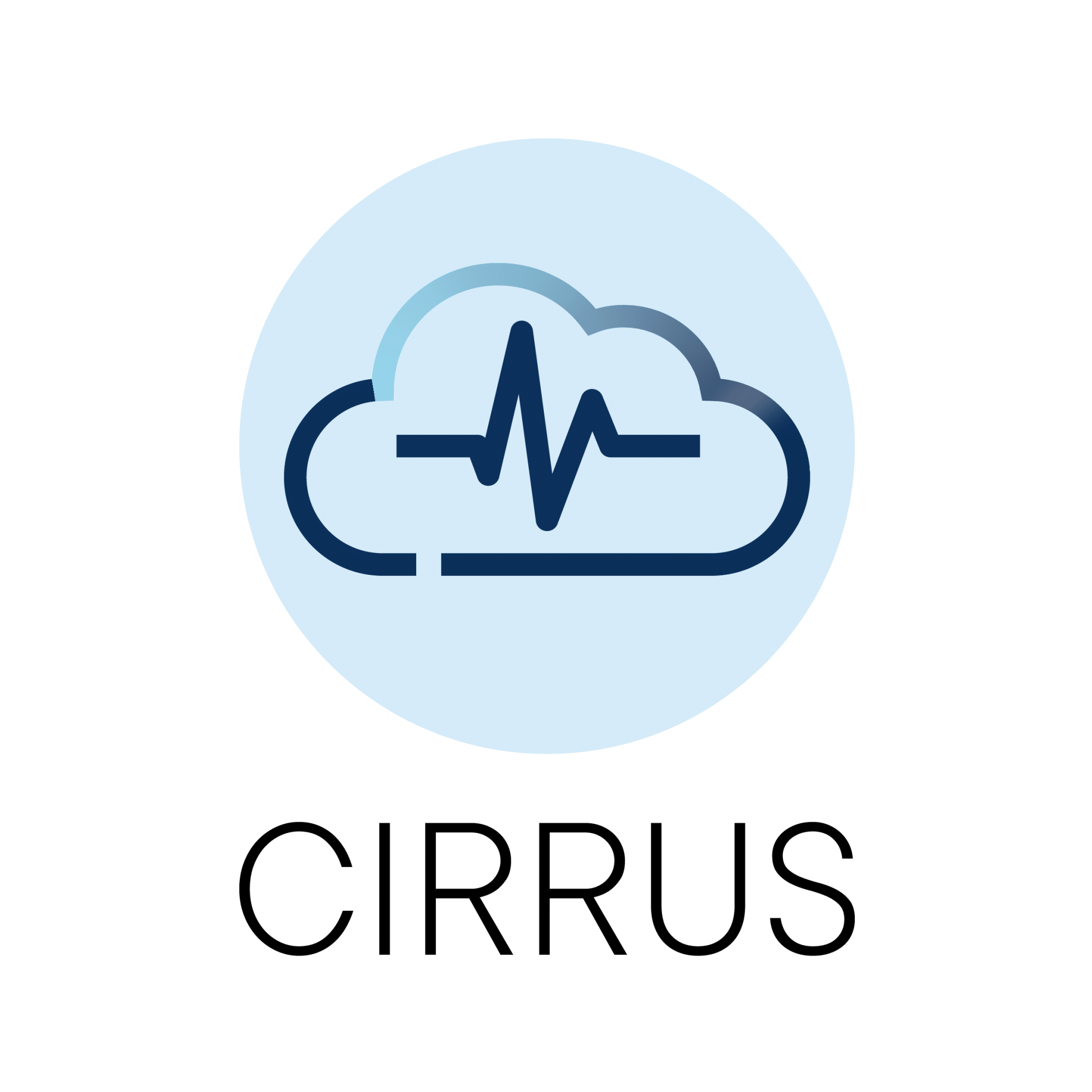 logo CIRRUS, une barre de rythme dans un nuage